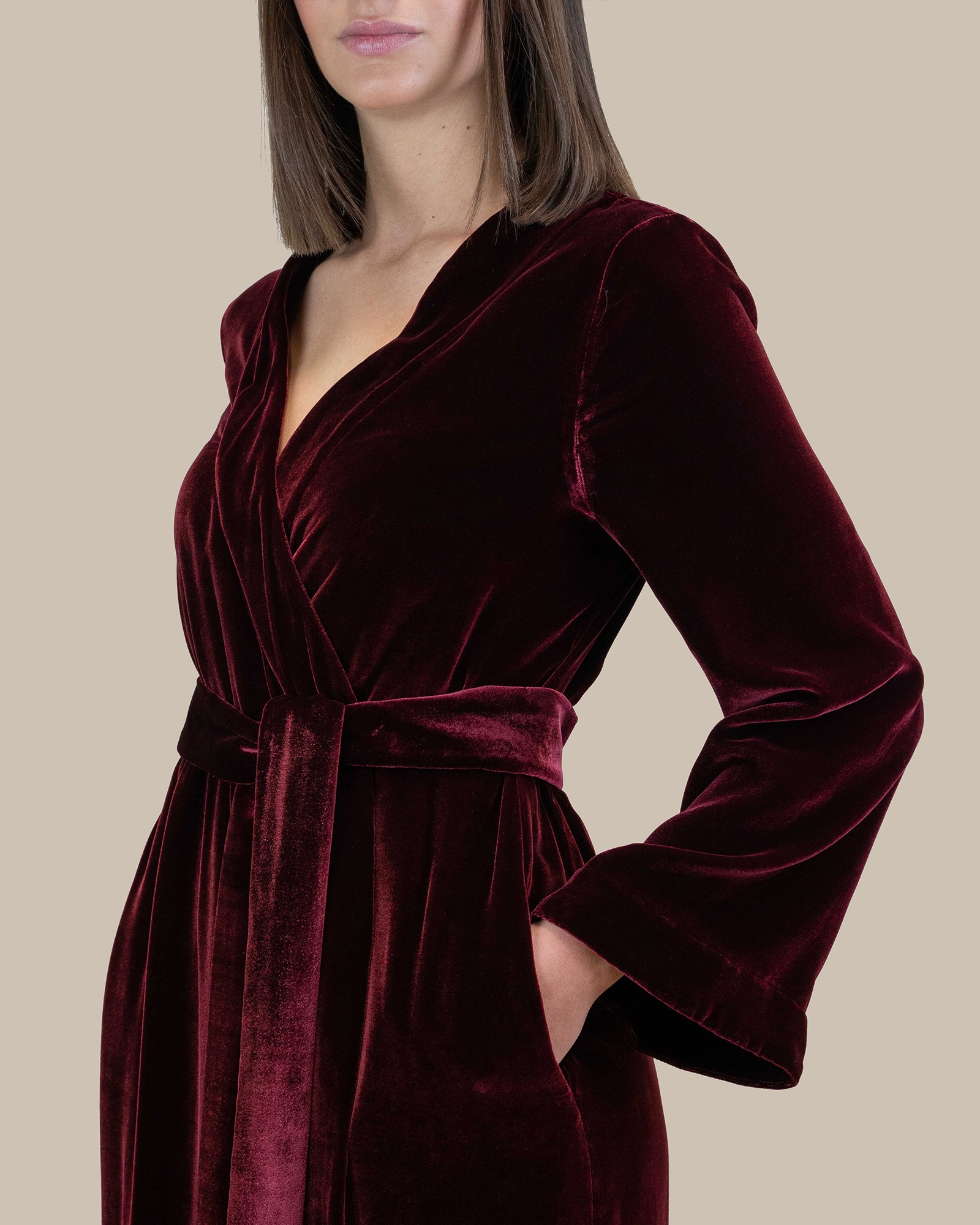 Velvet best sale bordeaux dress